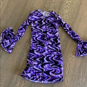 70s style Halloween costume mini dress